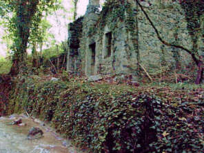 Arbin, moulin en ruine au bord de la Crousaz