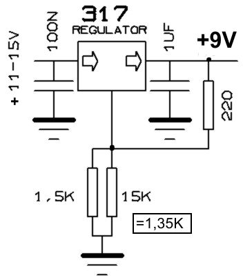 regu 317 pour  volts