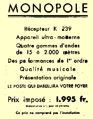 publicité d'époque