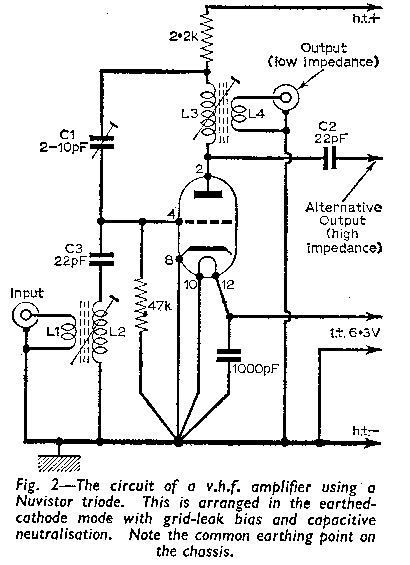 Single Nuvistor VHF Amplifier [9K]